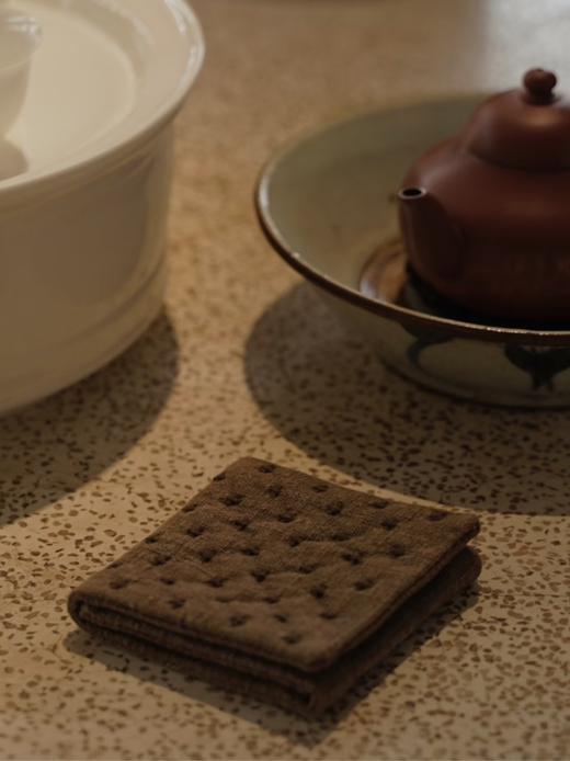 清如许优选｜植物染手织布三折吸水茶巾 壶垫杯垫隔热垫 商品图6