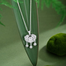 子佩集【四叶花锁】S990银套链【QFTL015】花丝锁项链2510