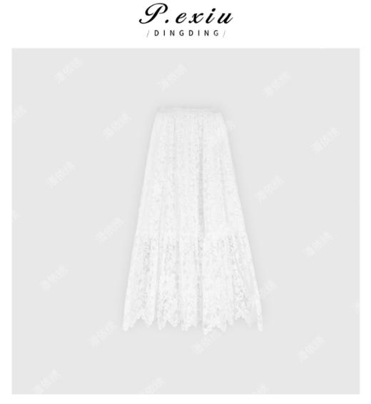 03-4潘依绣丁丁宠粉夏季薄款小清新扭烫蕾丝半身裙 Q5088 商品图0