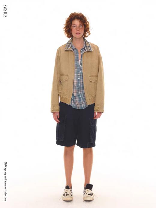 Evistub girls/E-6CWT1916/90S复古回溯做旧工装夹克 商品图4