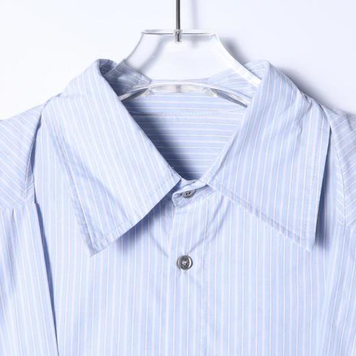 SDSA男装2026新款高贵轻奢韩版简约长袖衬衫竖纹披肩设计百搭衬衣 商品图1