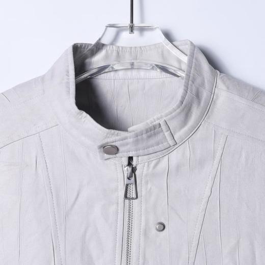 SDSA男装2026新款高贵轻奢韩系简约纯色立领褶皱夹克外套百搭休闲 商品图1