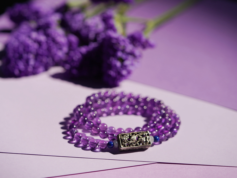 喜上眉梢紫水晶手串