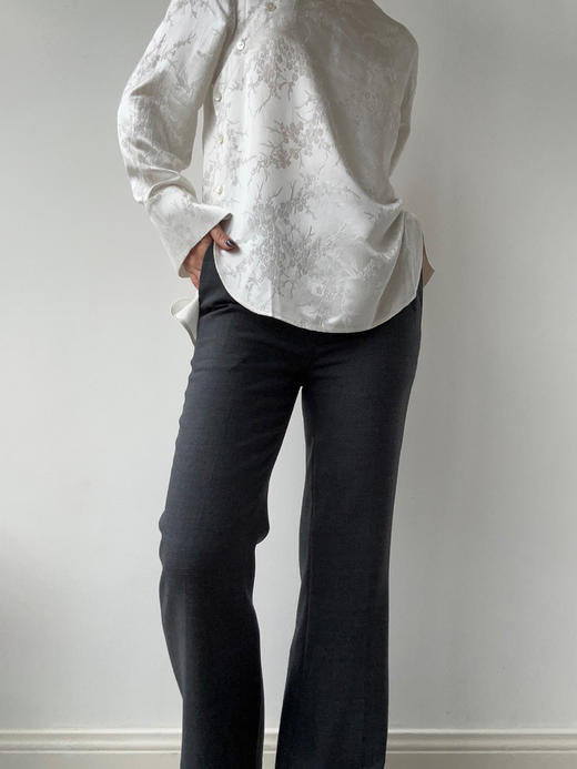 YANYI CHANG｜91960491 中式斜襟真丝提花衬衫 [ 雅白 ] 商品图9