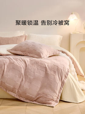 罗莱 XS 奶油方方 床品三件套