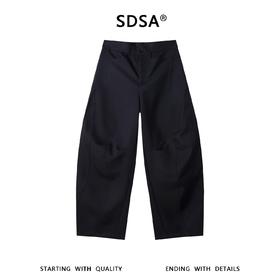 SDSA男装2026新款高贵轻奢简约纯色分割线裁剪休闲裤百搭时尚裤子