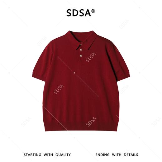 26MY02SDSA男装2026新款高贵轻奢时尚简约翻领针织短袖T恤百搭时尚上衣 商品图1