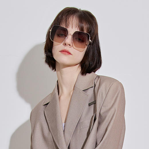 ZERSER姿森2025墨镜女士时尚潮流大框防晒防紫外线显瘦夏季太阳镜J576 商品图3