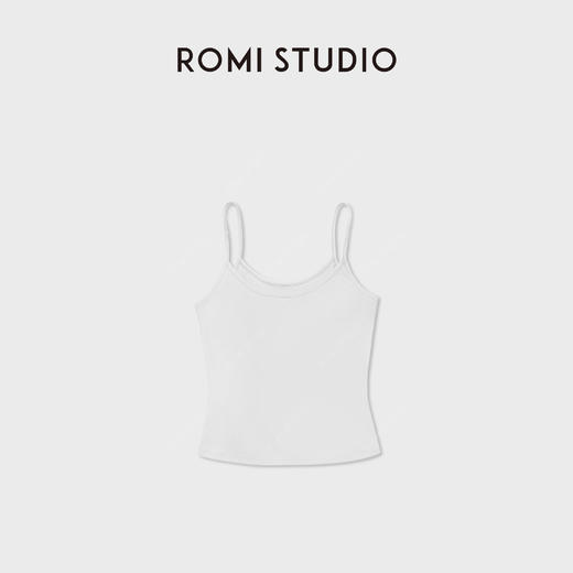 ROMI STUDIO“基础优雅”锦仿棉纯色弹力针织吊带背心RWDSST1627 商品图4
