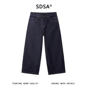 SDSA男装2026新款高贵轻奢时尚设计感复古牛仔裤百搭宽松直筒裤子