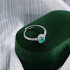 子佩集【翠雅】S925银戒指【RM0506-XF】培育宝石祖母绿椭圆2510 商品缩略图1