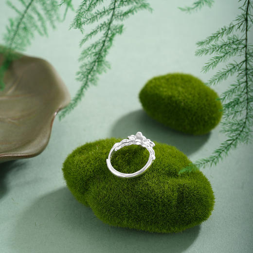 子佩集【花开景明】S990银戒指【YXYLJZ015】四叶草花丝珐琅彩2510 商品图5