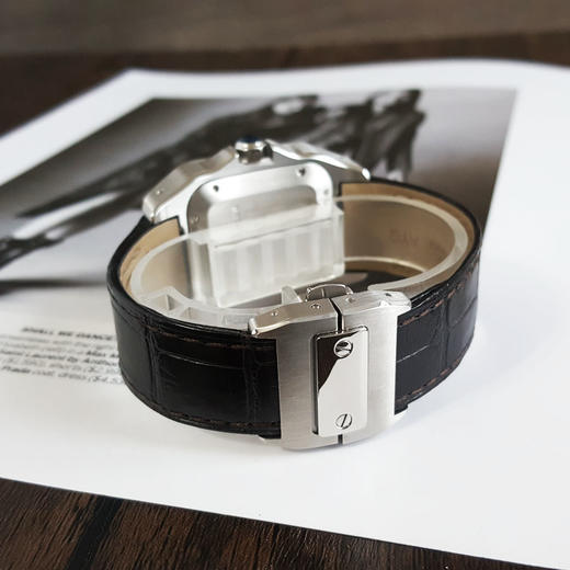 【95新】CARTIER 卡地亚W20106X8自动机械机芯35.6*44.2MM（中性款）山度士系列精钢160326AK15 商品图4
