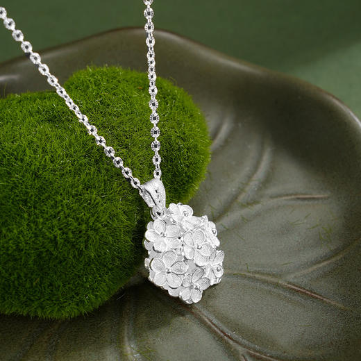 子佩集【繁花簇锦】S990银套链【QFTL014】花丝双面立体花朵项链2510 商品图8