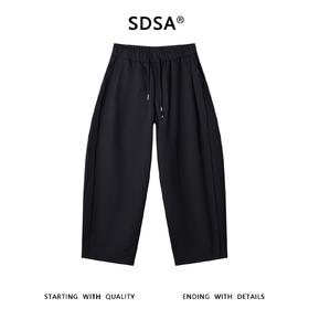 SDSA男装2026新款高贵轻奢韩版简约纯色抽绳休闲裤松弛感百搭裤子