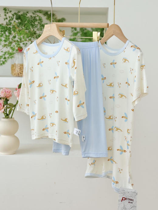 7A级抗菌!!莱赛尔天丝七分袖家居服套装(110-160码)★ 商品图6