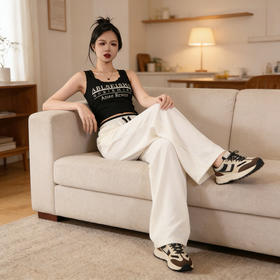 爆仓72小时内发货【透梦-春夏撞色肌理裤】甄选舒适防晒面料，高腰阔腿版型设计，遮肉显瘦不挑身材，轻松拉长腿部线条，小个子高个子轻松驾驶，尽显时髦活力