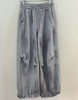 NC松紧腰刷漆压褶抽摆阔腿裤60121 夏季 088522000886 商品缩略图0