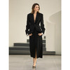 COCOBELLA优雅黑色前后开叉高腰半身裙女春通勤一步裙HS0073 商品缩略图3