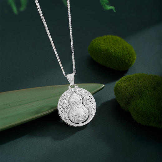 子佩集【福禄转运】S990银吊坠【YXYLDZ054】可转动葫芦花丝平安祥云（不含链）2510 商品图10