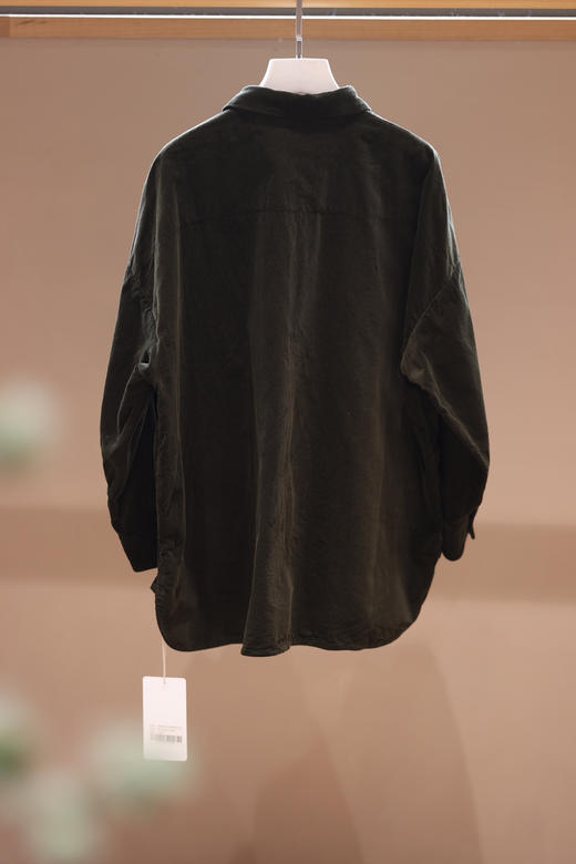 黄阿福 匹马棉灯芯绒宽松衬衫 商品图3