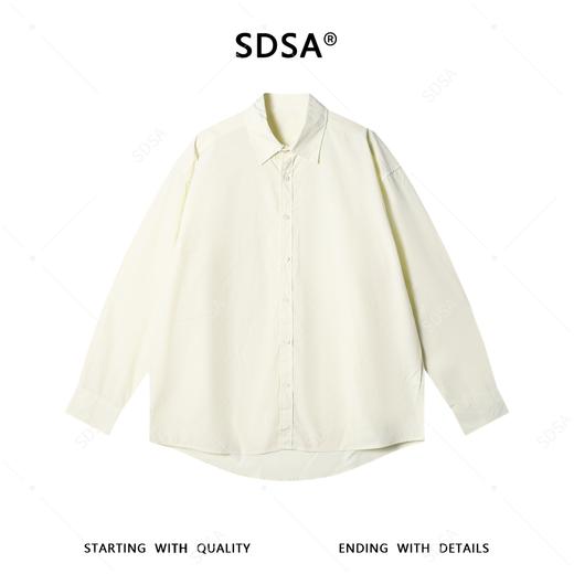SDSA男装2026新款高贵轻奢韩系简约纯色长袖衬衫百搭宽松休闲衬衣 商品图0