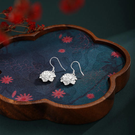 子佩集【花开静好】S990银耳环【LEH000008】花朵花丝2510 商品图6