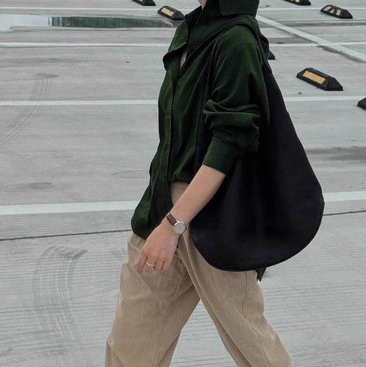 LONGNVFAIR“苔藓绿”灯芯绒全棉衬衫 低调显白 宽松H版型 包容多种身材 商品图7