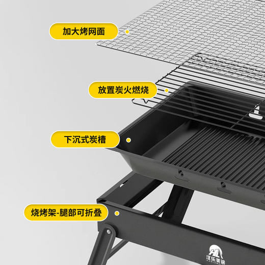 自营（北京董礼）-汉乐美途烧烤炉HL-0611 35*27*19.5CM，餐盘尺寸35*27CM 商品图2