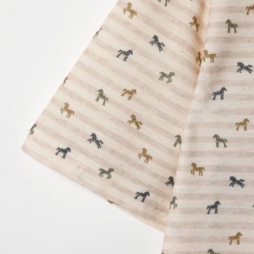 26T185SDSA男装2026新款轻奢时尚撞色条纹满印小马设计圆领短袖T恤百搭 商品图2