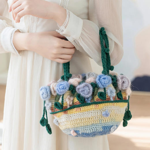 苏苏姐家云端花海帽子包手工DIY编织手拎包帽子钩针毛线团材料包 商品图2