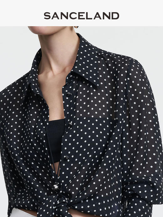 三石一澜SANCELAND乔其衬衣SK11101029 商品图3