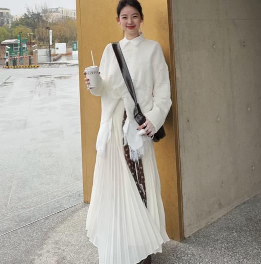 老米优品🎈3-7天！度假风重工仙女百褶裙《珍珠雪纺百褶半身长裙》大牌平替，丝滑垂感，立体压褶，品质巨好~~ C12260112 商品图3