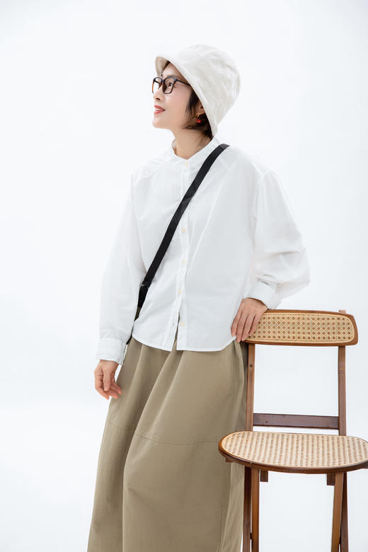 日系简约长袖衬衫 商品图0