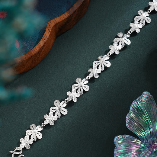 子佩集S990银【樱花】手链【WBLSHSL-4】花丝珐琅彩2510 商品图10