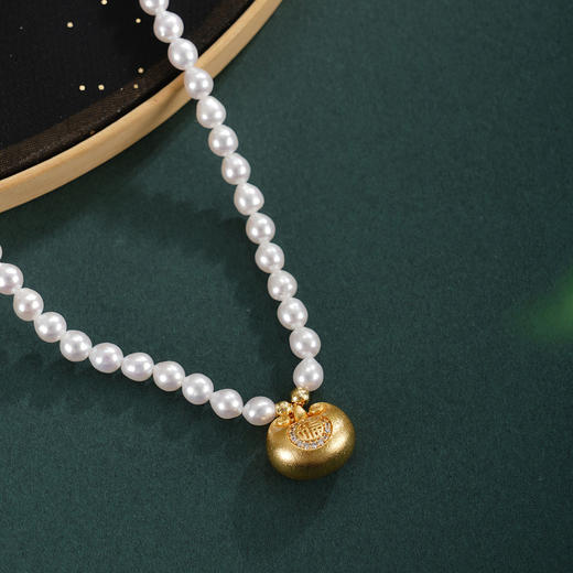 子佩集【福袋满满】珍珠AOYA奥雅项链【XXXL007】4mm珠镀金元宝福2512 商品图3