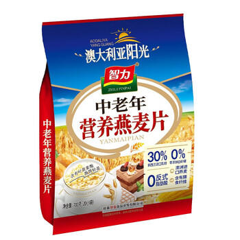 智力中老年麦片700g无添加白砂糖营养早餐代餐即食燕麦片 热冲麦片 /水饮冲调 /冲饮谷物 /混合麦片 商品图4