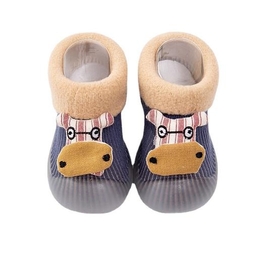 婴儿鞋冬季加绒宝宝学步鞋软底男女童鞋加厚地板鞋室内袜子鞋儿童 商品图4
