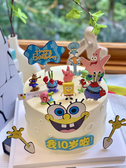 海绵宝宝奶油蛋糕 下单前请仔细阅读商品详情 商品图0