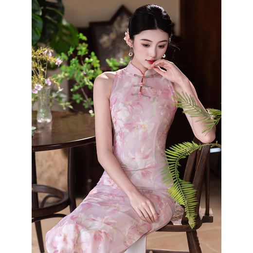 2026新款新中式挂脖改良旗袍日常复古风订婚LSB4436 商品图2