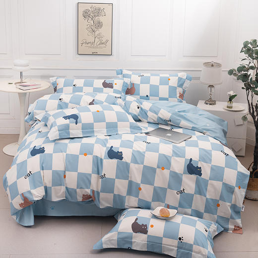 多喜爱卡通全棉印花三/四件套【新疆棉】【芬纳诺抗菌】【宽边枕套】柔软亲肤吸湿透气不易褪色 小象多比/小恐龙派对/甜梦花园/萌萌小可爱/快乐小狗/快乐池塘/卡皮巴拉/怪兽派对/早安喵呜 商品图13