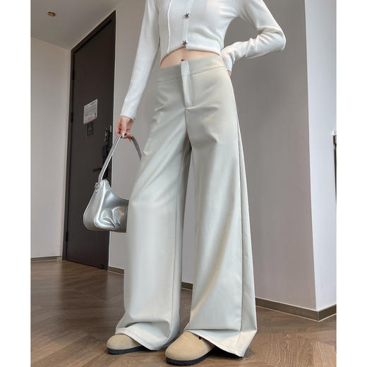 「高腰阔腿超模裤」显瘦阔腿 隐形拉链 视觉拉长腰线 轻薄舒适百搭 商品图9