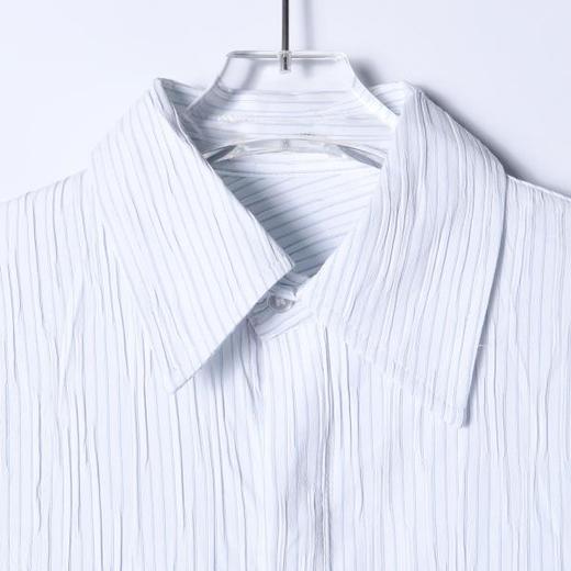 SDSA男装2026新款高贵轻奢韩系时尚褶皱舒适长袖衬衫百搭休闲上衣 商品图1