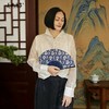 新中式国风立领双层天丝提花上衣 商品缩略图1