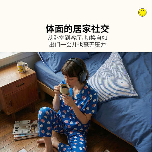SMILEY 家居服波点莱赛尔粘胶短袖短裤套装睡衣【本商品不支持用券】 商品图3