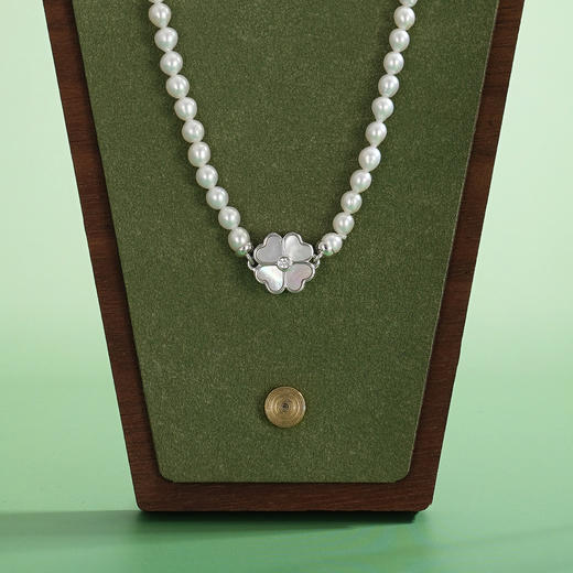 子佩集【心愿四叶】珍珠AOYA奥雅项链【XXXL006】4mm珠磁吸扣四叶草2512 商品图2