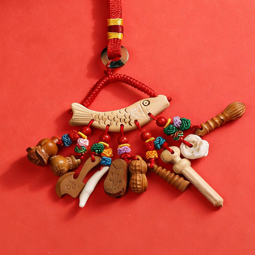 【祈愿吉品】宝宝孕妇别惊桃木剑挂件随身婴儿外出东南枝平安挂件 商品图2