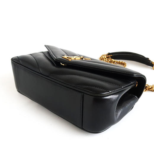 【95新】YSL圣罗兰801437小号黑金羊皮LOULOU链条包单肩包女士140326AK10 商品图8