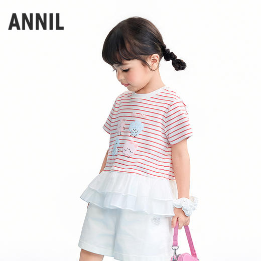 【实体店同款】女童圆领短袖上衣夏季新款安奈儿童装XG621192 商品图1