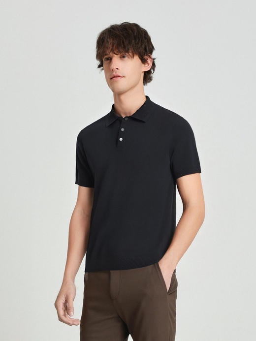 callisto白色双层领口丝棉混纺弹力T恤 商品图13